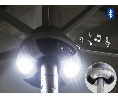 Musikanlage Worldmusic für Sonnenschirm mit LED und Bluetooth