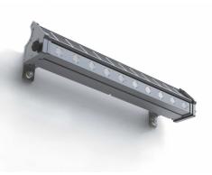 Solarlampe leuchtet auf LED-Beleuchtung für Werbetafeln und Wand