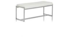 hjh OFFICE Sitzbank / Loungebank LIGHTHOUSE 30 Gestell Chrom Kunstleder 2,5-Sitzer weiss hjh OFFICE
