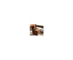 DELIFE Sitzhocker Dado Braun 45x45 cm Antik Optik, Sitzhocker / Sitzwürfel