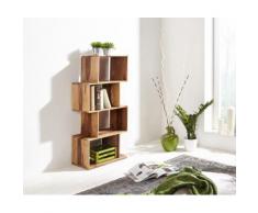 DELIFE Standregal Serpent 55 cm Sheesham Natur 4 Fächer massiv, Standregale