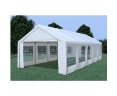Partyzelt Pavillon 4x10m Classic Pro PE wasserdicht weiß