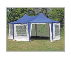 Pavillon 5x6,8m blau Polyester / PVC Pagodenzelt Arabica wasserdicht