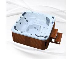 Whirlpool American Outdoor Whirlpool Torina Sterling Silver / Teak 215x215cm