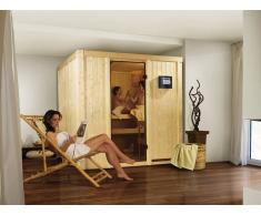 KARIBU Systemsauna SPARSET Reipa Ganzglastür bronziert, inkl. 9 kW Ofen mit ext. Steuerung