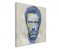 Paul Sinus Art Dr_House_Aqua_60x60cm Wandbild Leinwand, 90 x 50 x 3 cm, mehrfarbig
