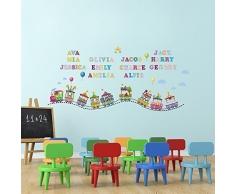 Walplus Wand Aufkleber Papier Mauerkunst Sticker Dekoration Foto Zirkus Alphabet Zahlen Kinderzimmer Wohnzimmer - COM