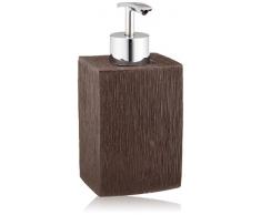 WENKO 19987100 Seifenspender Recife , Fassungsvermögen 0.3 L, Kunststoff - Polyresin, 7.5 x 15.7 x 6.5 cm, Braun