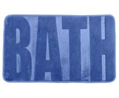 Wenko 22255100 Badteppich Memory Foam Bath, Fjord blau Duschmatte, Polyester, 80 x 50 x 0,1 cm, taupe
