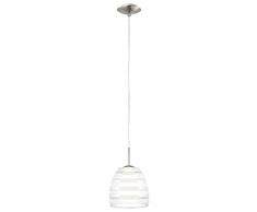 EGLO 88853 Pendelleuchte, Metall, E27, transparent