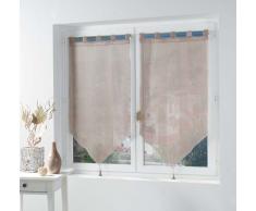 Douceur DIntérieur - 1620983, Gardine Bommel Passanten , 2 X 60 X 160 Cm , Salina , Voile Sandfarben , Beige