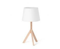 Faro Barcelona Hat 28408 â Desktop und Lampen FuÃ, 40 W, Holz und Stoffschirm, weiÃ