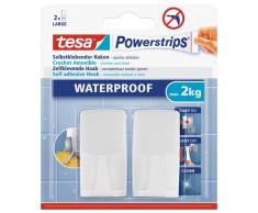 tesa Haken, wasserfest für Dusche und Bad, weiÃ, durch Powerstips wieder ablösbar