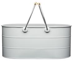 Kitchen Craft 39 x 21 x 17 cm, Living Nostalgia Gartenkorb, grau