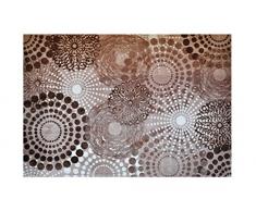 LifeStyle-Mat 100932 Punkte, rutschfester und waschbarer Teppich, ideal für die Wohnung oder das Büro, 140 x 200 cm, beige / weiÃ