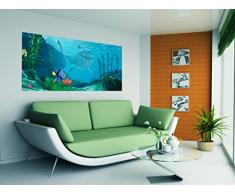AG Design FTDh 0614 Findet Nemo Disney Hai, Papier Fototapete Kinderzimmer - 202x90 cm - 1 Teil, Papier, multicolor, 0,1 x 202 x 90 cm