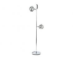 LEITMOTIV TN767CH Bodenleuchte Retro 2 Lampen Metall chrom