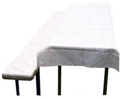 FTS-exclusiv 5271 Biertischauflage gepolstert mit Tischdecke für Biertische /-tischgarnitur /-zeltgarnitur, 3-teilig, beige gesprenkelt