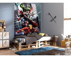 AG Design FTDxl 1916 Avengers Marvel, Papier Fototapete Kinderzimmer- 180x202 cm - 2 teile, Papier, multicolor, 0,1 x 180 x 202 cm