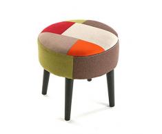 Versa Hocker, niedrig, skandinavisches Patchwork-Design