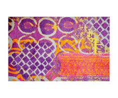 LifeStyle-Mat 200212 Alter Teppich, rutschfeste und waschbare FuÃmatte, ideal für den Eingang, die Garderobe oder Küche, 50 x 75 cm, violett
