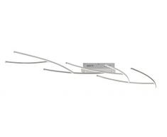 WOFI 9498.01.64.6000 A Deckenleuchte, Metall, 34 W, Integriert, nickel matt, 123 x 27 x 7.2 cm