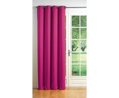 Douceur DIntérieur - 1600004, Vorhang Mit Osen , 140 X 260 Cm , Cocoon , Verdunkelungsvorhang Unifarben , Rosa (fuchsia)