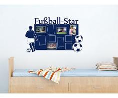 Graz Design 160079_57_020 Wandtattoo Fotorahmen Bilderrahmen FuÃball Deko für Kinderzimmer Jungen (GröÃe=94x57cm//Farbe=020 goldgelb)