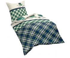 fleuresse 133472 Fb. 2 Soft Feinbiber Bettwäsche, 155 x 220 cm, wacholder