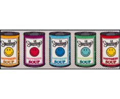 wash + dry 056157 Fußmatte Smiley Happiness Soup, 60 x 180 cm
