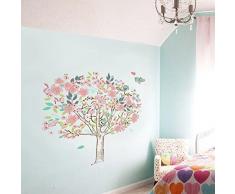 Walplus - Wand Sticker Familien Dekoration Kirschbaum Vögel