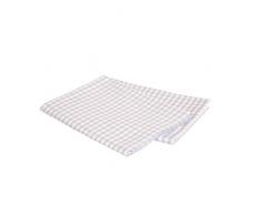 Vaitkute 216032 2-er Set Karo Geschirrtücher Halbleinen kariert, 47 x 70 cm, 50% Leinen und Baumwolle, 60 Celsius waschbar, hellblau / weiß