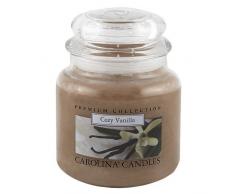 Carolina Candles 82124 Kerzen 425 g Cozy Vanille-Duftkerze, Glas 10.3x10.1x12.4 cm, Beige