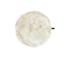 benuta Shaggy Hochflor Teppich Whisper Beige ø 80 cm rund | Langflor Teppich für Schlafzimmer und Wohnzimmer