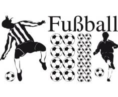 Graz Design 770078_100x57_070 Wandtattoo Set Kinderzimmer FuÃball Bälle mit FuÃballspieler Jungs