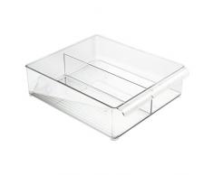 InterDesign 70694EU Kühlschrank- und Gefrierboxen, Tiefe Unterteilte Box, Durchsichtig