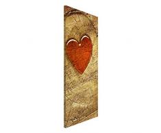 Apalis 108647 Magnettafel Natural Love Memoboard Design Hoch Metall Magnet Pinnwand Motiv Wand Stahl Küche Büro, 78 x 37 cm
