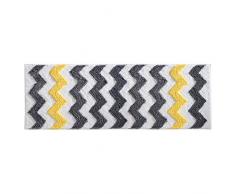 InterDesign 19150EU Mikrofaser Chevron Teppich, 53 x 152 cm, grau / gelb