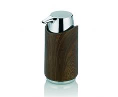 Kela 22672, Seifenspender, Poly, 15 cm, 200 ml, Fillis, Walnuss/ Verchromt