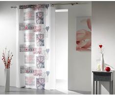 Couleur Montagne - 3006932, Vorhang Mit Osen , 140 X 260 Cm , Sweet Home , Polyester Bedruckt , Ohne