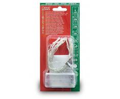 Konstsmide 1407-403 LED Lichterkette 10 blaue Dioden / Batterien: 2xAA 1.5V / transparentes Kabel