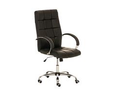 TPFLiving bequemer Premium Bürostuhl MYKONOS, belastbar bis 120 kg, schwarz , bis zu 6 Farben wählbar , hochwertige Verarbeitung und Polsterung