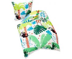 DESIGNESR GUILD D03-3790701-8AA821-DGD Jungle playtime Bettwäsche Set, Baumwolle, 35 x 135 x 200 cm, grun