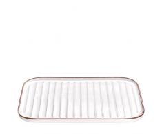 Leonardo 072891 Gusto BBQ Grillplatte, Keramik, weiÃ, 25 x 34.20 x 2 cm