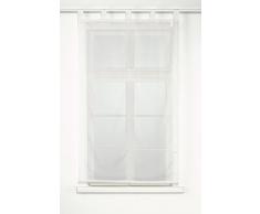 Raffrollo transparent UNI aus Voile mit Schlaufen, 170X100 (HXB), Creme