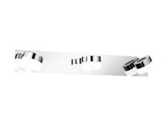 WOFI Wandleuchte Spa-Line, 3-flammig Serie Luce Farbe 3 x LED / 3, 6 W, 8 x 11, 5 x 57 cm, 3000 k, 300 lm, Energieeffizenzklasse A+ Badleuchte Schutzart IP23, chrom 4502.03.01.0044
