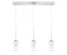 EGLO 31502 Pendelleuchte, Metall, transparent