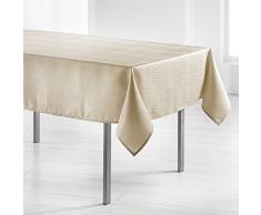 LHarmonie Du Décor - 1721591, Tischdecke Rechteckige , 140 X 250 Cm , Serpentile , Jacquard Damasse , Gold