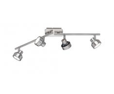 WOFI 7288.04.54.6000 A+ Spot, Stahl, 24 W, Integriert, nickel matt / chrom, 61 x 8 x 14 cm