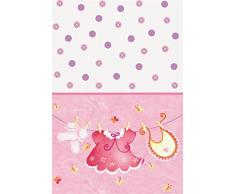 Kunststoff Pink Schirmhaspel Baby Dusche Tischdecke, 7Â ft x 4.5Â ft